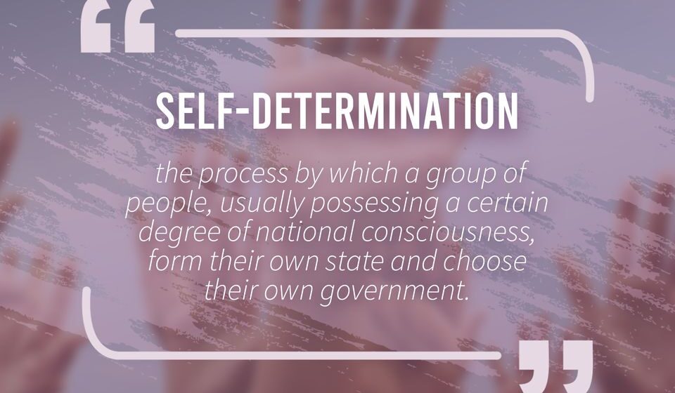 What does self-determination mean?