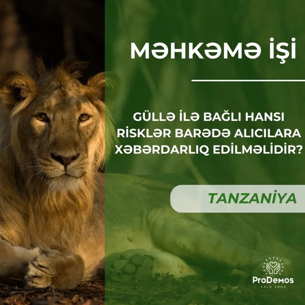 Gulle ile bagli hansi riskler barede alicilara xeberdarliq edilmelidir Tanzaniya